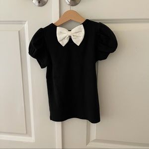 Girl black top with Bow on the back size6